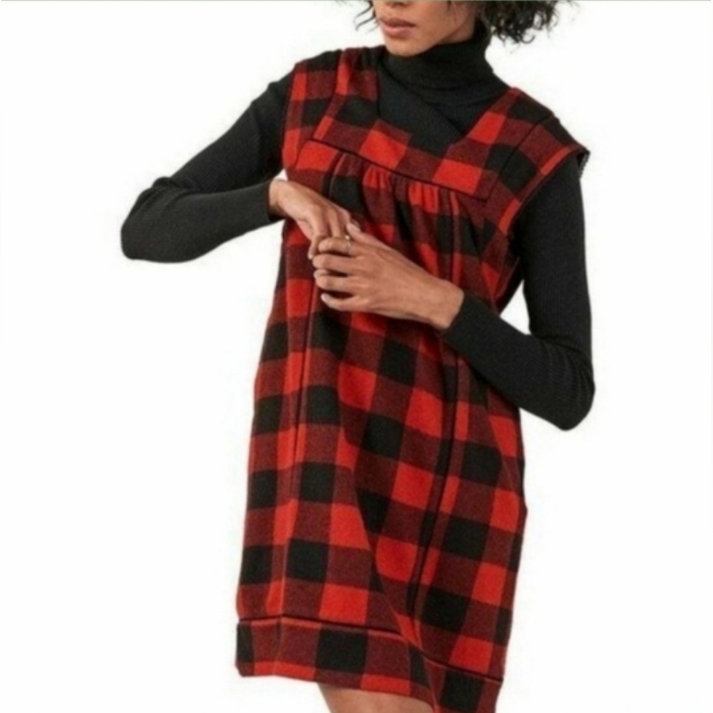Faherty plaid mini dress small
